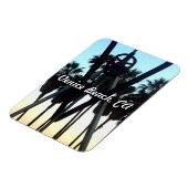 ヴェネツィアビーチスカイカリフォルニア記念写真マグネット マグネット (左側)