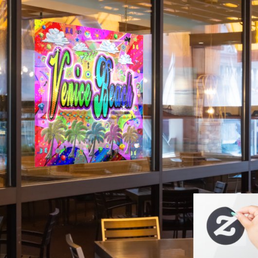 ヴェネツィアビーチビスタ表現ウィンドルッキング ウィンドウサイン (レストラン窓)