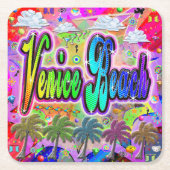 ヴェネツィアビーチビスタ表現コースター スクエアペーパーコースター (正面)