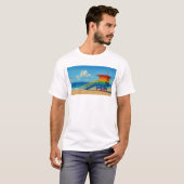 ヴェネツィアビーチレインボーライフガードスタンド Tシャツ (正面フル)