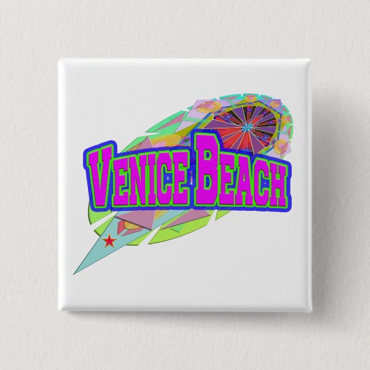 「ヴェネツィアビーチ」フューチャーボタン 缶バッジ (正面)