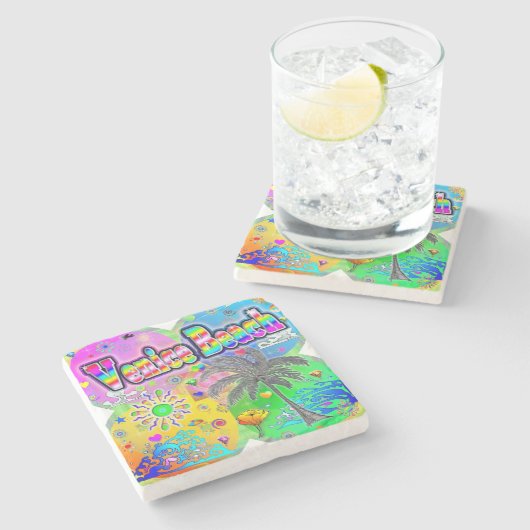 ヴェネツィアビーチQuadroシーズンズコースター ストーンコースター (横)