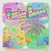 ヴェネツィアビーチQuadroシーズンズコースター ストーンコースター (正面)