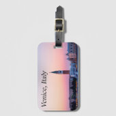 ヴェネツィアピンクサンセットラゲッジタグ ラゲッジタグ (正面縦)