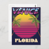 ヴェネツィアフロリダレトロバケーションポスター ポストカード (正面/裏面)