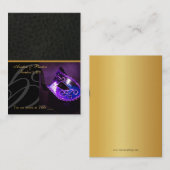 ヴェネツィアマスカレードマスクパープルプレイスカード プレイスカード (正面/裏面)