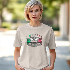 ヴェネツィアリアルトはっきりしたラインズウォメンズ トライブレンドＴシャツ