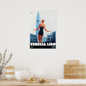 ヴェネツィアリドイタリアホリデートラベルイタリアンヴィンテージ ポスター (キッチン)