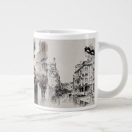 ヴェネツィアローマ、ヴェネツィアカーニバルチャーム、バケーション ジャンボコーヒーマグカップ (右)