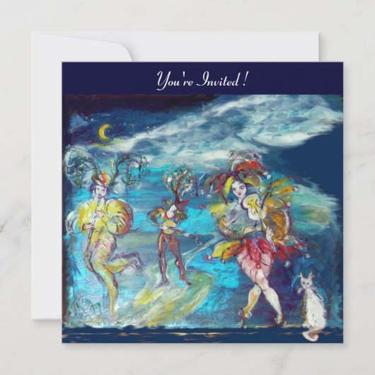 ヴェネツィアンの仮面舞踏会　夜の音楽 招待状 (正面)