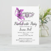 ヴェネツィアンマスクのブライズメイドパーティー招待状 招待状 (スタンド正面)