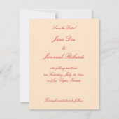 ヴェネツィアンマスク・セーブ・ザ・デートカード 招待状 (裏面)