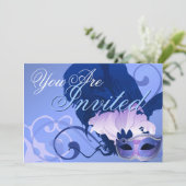 ヴェネツィアン仮装マスク招待状 招待状 (スタンド正面)