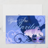 ヴェネツィアン仮装マスク招待状 招待状 (正面/裏面)