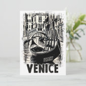 ヴェネツィアヴィンテージトラベルポストカードレトロアート シーズンカード (スタンド正面)