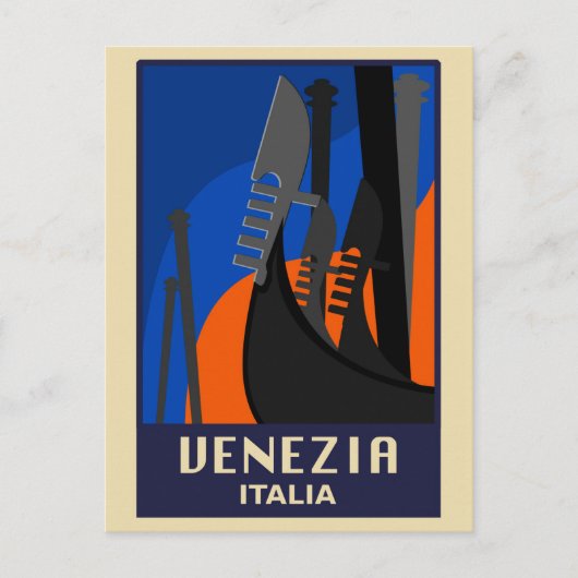 ヴェネツィアヴィンテージ旅行はがき ポストカード (正面)