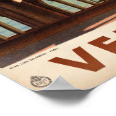 ヴェネツィアヴィンテージ旅行ポスター復元 ポスター (角)