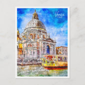 ヴェネツィアヴィンテージ旅行水の色 ポストカード (正面)