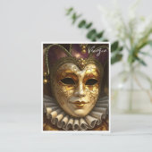 ヴェネツィアヴェネツィアイタリアカーニバルマスク ポストカード (スタンド正面)