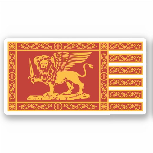 ヴェネツィア共和国イタリア国旗のシール シール (正面)