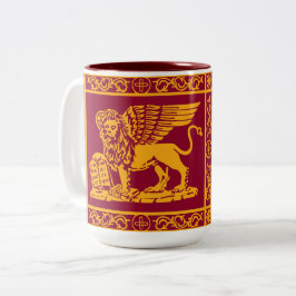 ヴェネツィア国旗の写真財布 ツートーンマグカップ