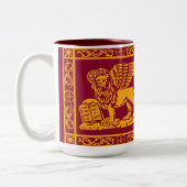 ヴェネツィア国旗の写真財布 ツートーンマグカップ (左)