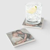 ヴェネツィア女子イタリアン2人 ストーンコースター (横)