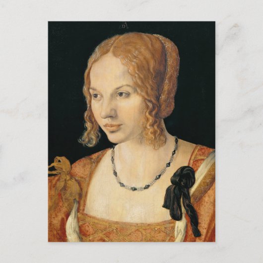 ヴェネツィア女性のポートレート – アルブレヒト・デュラー ポストカード (正面)