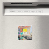 ヴェネツィア島のカラーハウスBurano Italy マグネット (インサイチュ (食洗機))