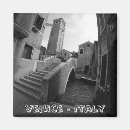 ヴェネツィア建築 – BW Art (冷蔵庫用マグネット) マグネット