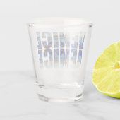 ヴェネツィア文字と反射ガラス ショットグラス (裏面)