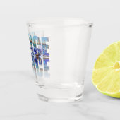 ヴェネツィア文字と反射ガラス ショットグラス (右)