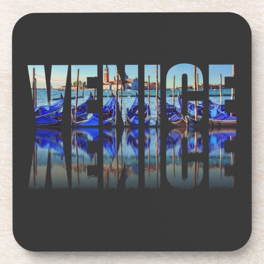 ヴェネツィア文字（反射正方形） コースター (正面)