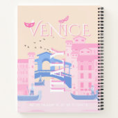 ヴェネツィア旅行アート,イタリア,旅行アート,ピンク ノートブック (裏面)