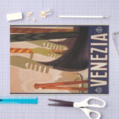 ヴェネツィア旅行ポスターデクページティッシュペーパー 薄葉紙 (クラフト)