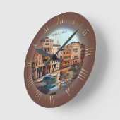 ヴェネツィア水路 ラウンド壁時計 (傾斜)