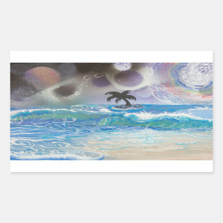 「ヴェネツィア秋」 – 4.5インチx 2.7インチ光沢シール 長方形シール