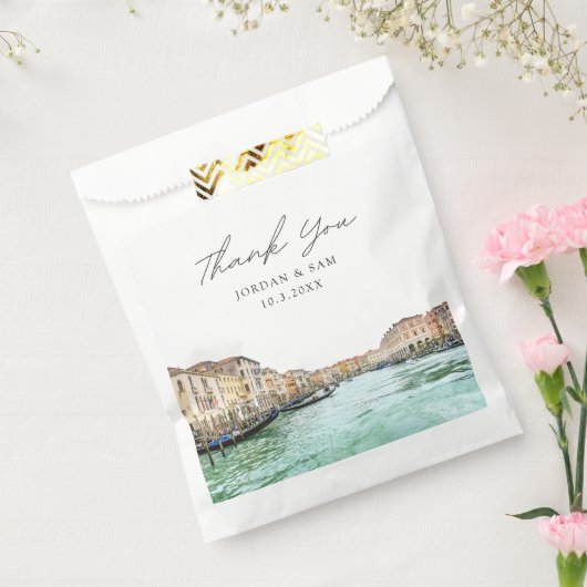 ヴェネツィア結婚イタリアの写パーソナライズされた真 フェイバーバッグ (封をした状態)