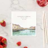 ヴェネツィア結婚イタリア紙カクテルナプキン スタンダードカクテルナプキン (インサイチュ)