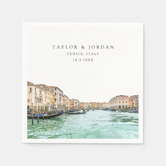 ヴェネツィア結婚イタリア紙カクテルナプキン スタンダードカクテルナプキン (正面)
