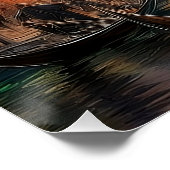 ヴェネツィア絵を描ランドスケープwゴンドラ&サンマルコ | ポスター (コーナー)