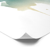 ヴェネツィア絵画マスクを着た水彩女性 ポスター (角)