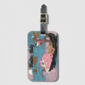 ヴェネツィア荷物タグのヴィンテージイメージ ラゲッジタグ (正面縦)