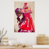 ヴェネツィア赤カーニバル衣装 ポスター (キッチン)