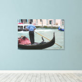 ヴェネツィア運河のゴンドラ キャンバスプリント (インサイチュ (ウッドフロア))