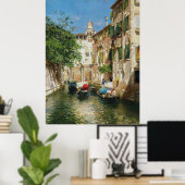 ヴェネツィア運河のゴンドラRubens Santoro ポスター (ホームオフィス)