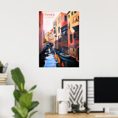 ヴェネツィア運河イタリア ポスター (ホームオフィス)