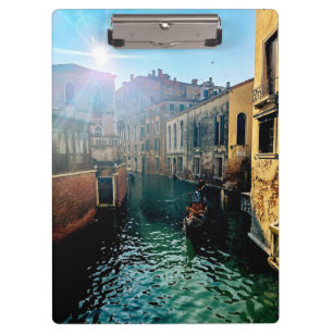 ヴェネツィア運河ゴンドラのイタリアン雰囲気のあるフォトグラフィーメニュー クリップボード
