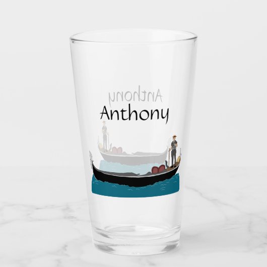 ヴェネツィア、イタリアのゴンドラとゴンドラ タンブラーグラス (正面)