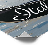 ヴェネツィア，イタリアのゴンドラボートヴィンテージ旅行ポスター ポスター (角)